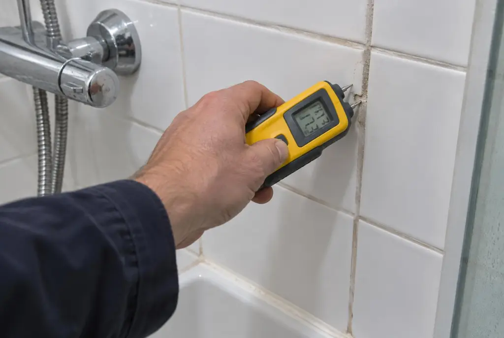 Lekdetectie Ermelo – vochtmeter op badkamertegels bij de douche